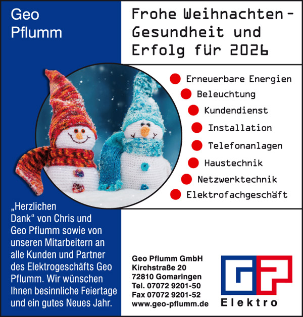 Weihnachtsgruß Geo Pflumm